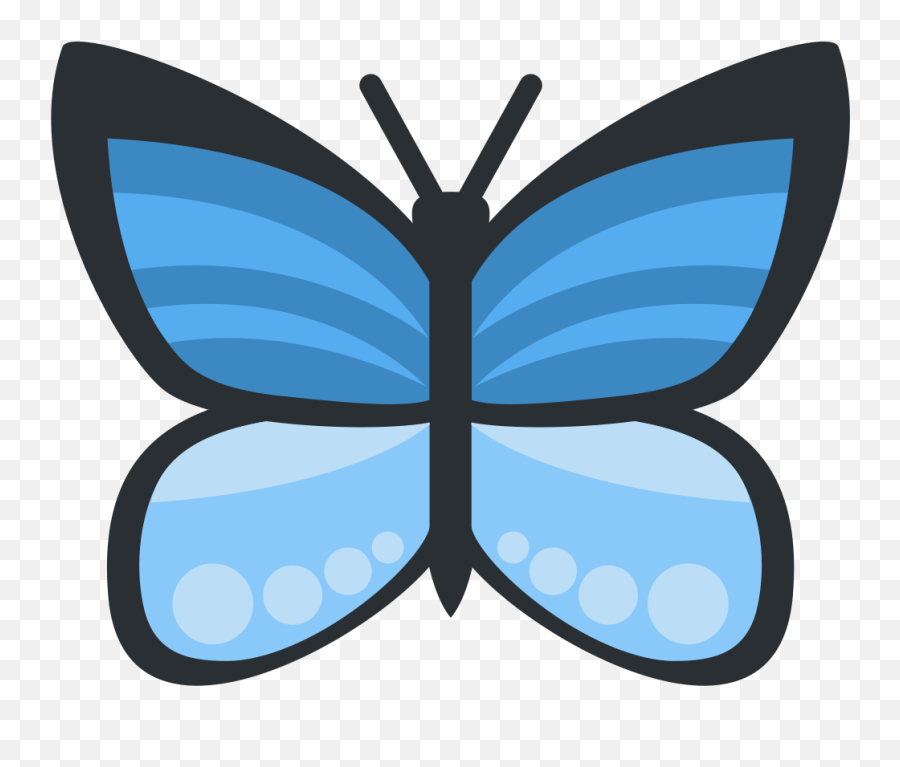 Download Blue Butterfly Emoji Png Png U0026 Gif Base - Emoji Iphone Kupu Kupu,Swirly Eyes Emoji