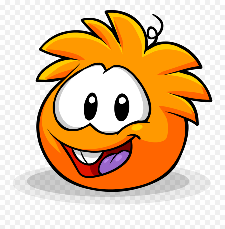 Orange Puffle - Orange Puffle Club Penguin Emoji,Hula Emoticon