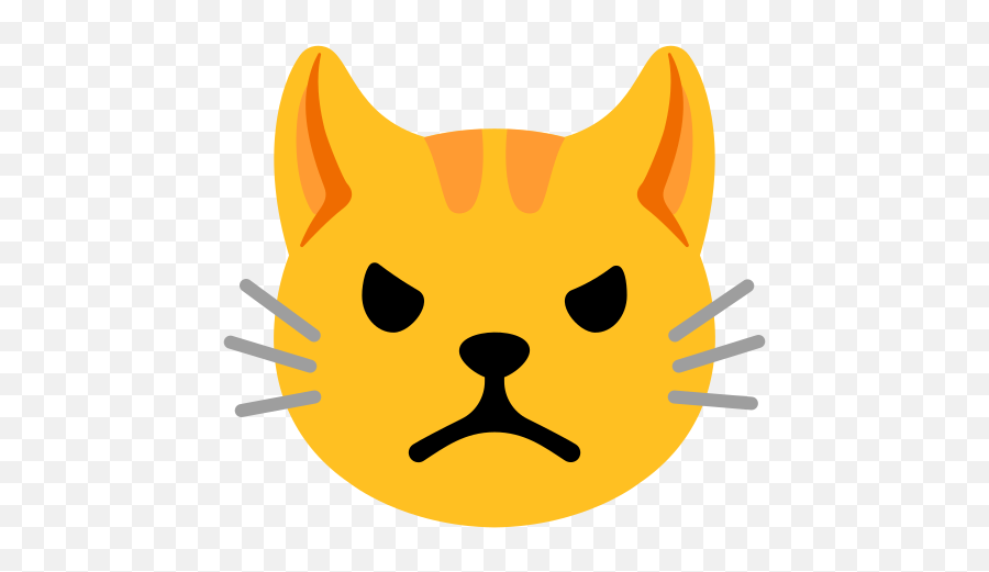 Pouting Cat Emoji - Pouting Cat Emoji,Pout Emoji