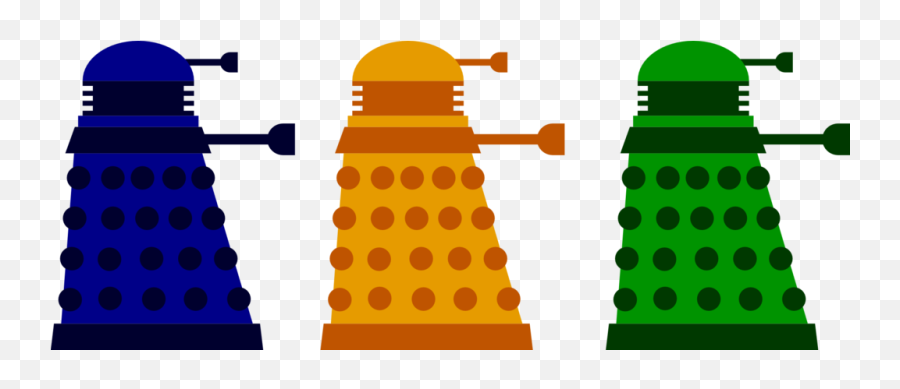 Dalek Parade By S Clipart - Full Size Clipart 833367 Dot Emoji,1950s Emojis