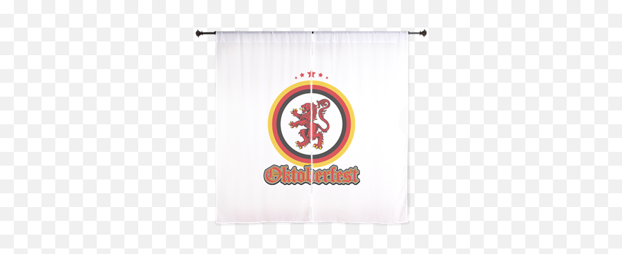 Oktoberfest Lion Crest Curtains - Shower Curtain Emoji,Emoji Window Curtains