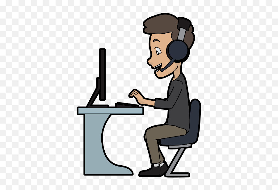 Jack Oxford At Concrete - Call Center Agent Cartoon Png Emoji,Nabokov Emoticon