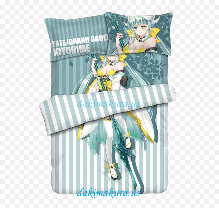 Japanese Anime Bed Sheet Duvet Cover - Kiyohime Bedsheet Emoji,Cozy Night 4 Pc Flannel Sheet Set Queen Emojis