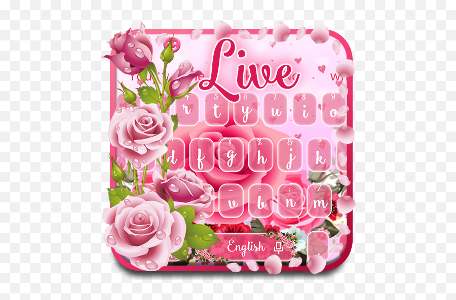 Pink Rose Keyboard Theme For Android - Frases Bíblicas Bom Dia Com Salmos E Flores Emoji,Pink Rose Emoticon