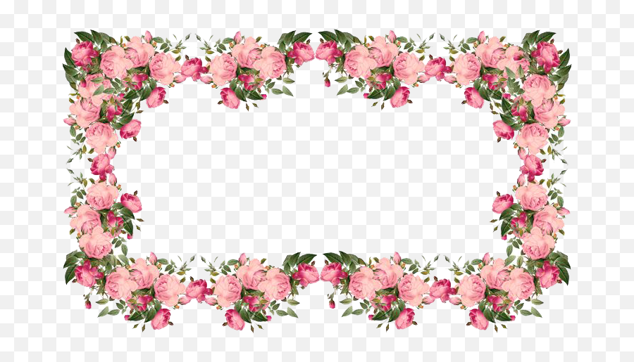 8 2 Flowers Borders Transparent - Transparent Background Border Flower Transparent Emoji,Emoji Border Design