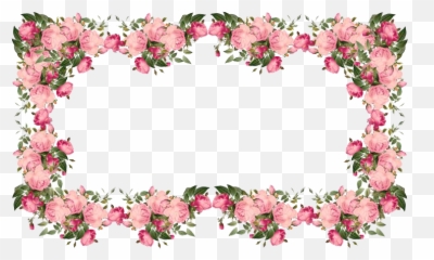 8 2 Flowers Borders Transparent - Transparent Background Border Flower Transparent Emoji,Emoji Border Design