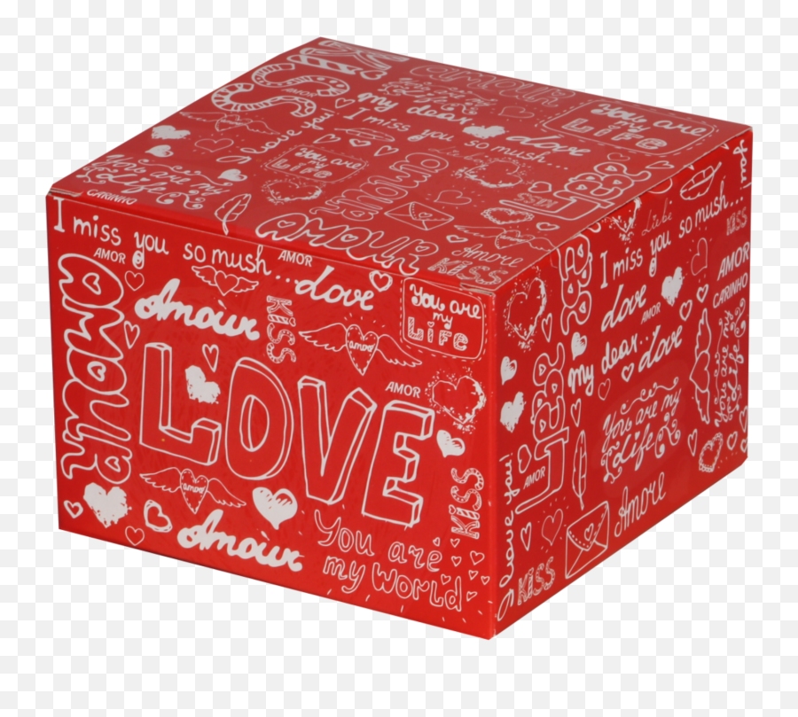 Caixa Quadrada Love Vermelha C01 Unidade - Jf Lembranças Packet Emoji,Caixinhas Personalizadas Carinhas Emojis