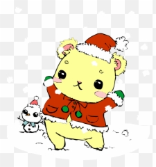 Christmas Bear Png - Cute Anime Christmas Bear Emoji,Anime Emotion Templates