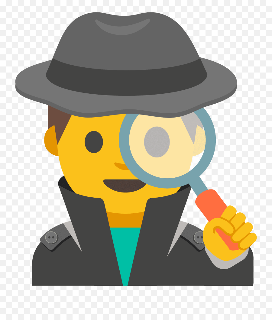 Man Detective Emoji - Google Detective,Detective Emoji