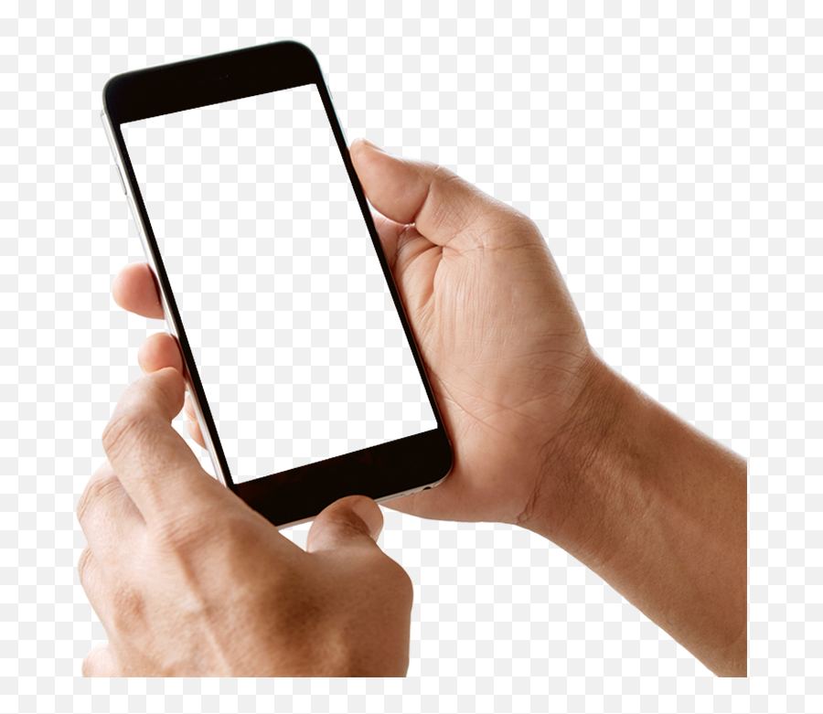 Phone In Hand Blank Screen Png - Transparent Holding Phone Png Emoji,Blank Screen Play With Emojis