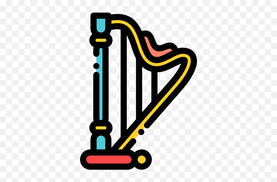 Harp - Free Music Icons Vertical Emoji,Taiko Emoticon