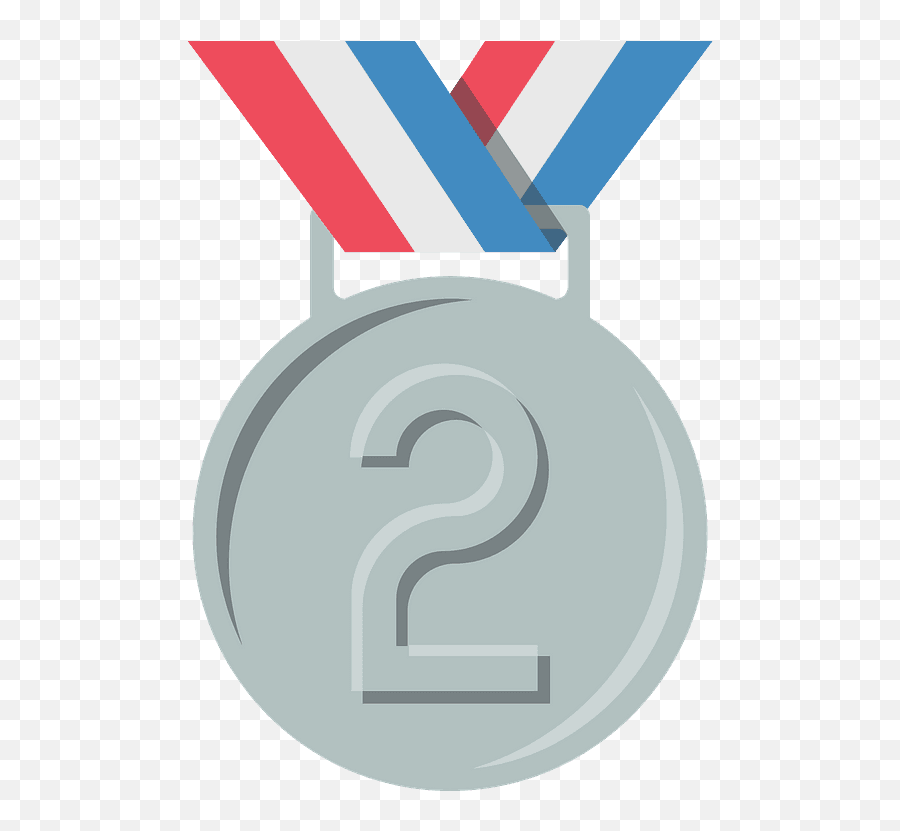 2nd Place Medal Emoji Clipart - 2nd Place Medal Emoji Png,2 Medal Emoji Png