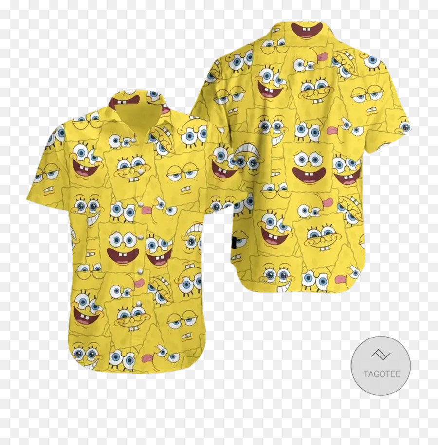 Spongebob Squarepants Hawaiian Shirt - Spongebob Hawaiian Shirt Emoji,Spongebob Emotion Anxiety
