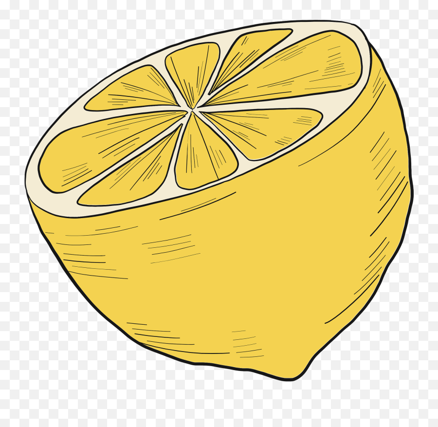 Half Lemon Clipart Free Download Transparent Png Creazilla - Lemon Emoji,Half Emoji
