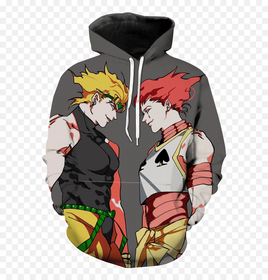 Hisoka And Dio Hoodie - Hunter X Hunter X Jojou0027s Adventure Hoodie Emoji,Jojo Emoticon L