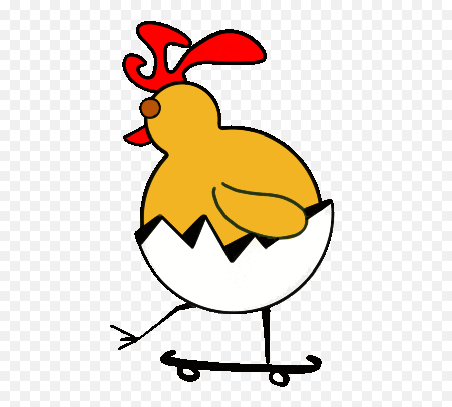 Top Skateboarding Chickens Stickers For Android U0026 Ios Gfycat - Skateboard Emoji,Skateboarding Emoji