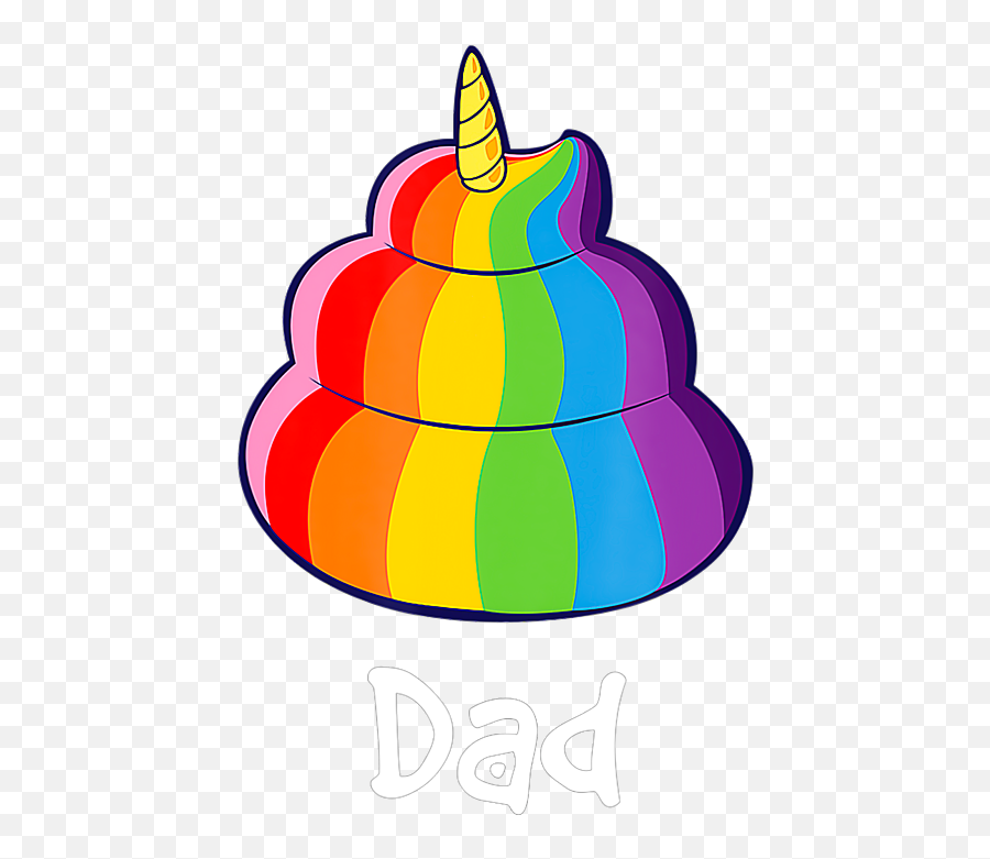 Funny Dad Unicorn Poop Emoji Rainbow Tail Cute Greeting Card,Rainbpw Emoji