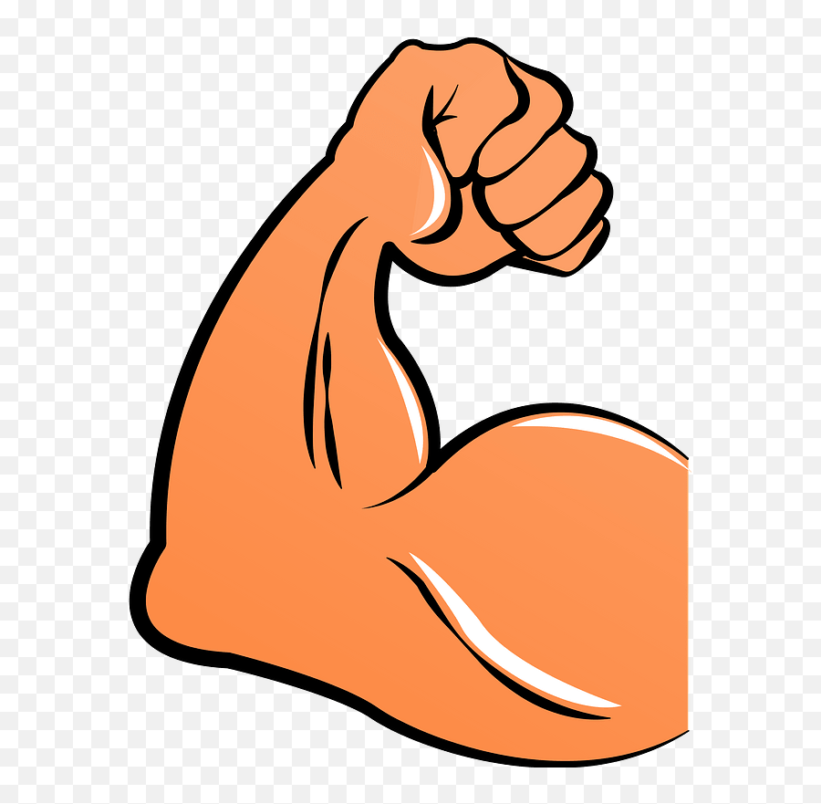 Biceps Muscle Clipart - Biceps Clipart Emoji,Flexing Arm Emoji