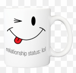 Buy E Shop Relationship Status Lol Printed Coffee Ceramic - Smiley Wink Face Emoji,Coffee Cup Emoticon