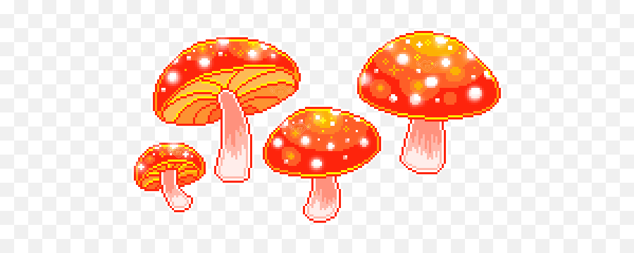 Mushrooms Mushroom Hippie Sticker By Saberkitty 3 - Mushroom Pixels Emoji,Mushroom Emoji