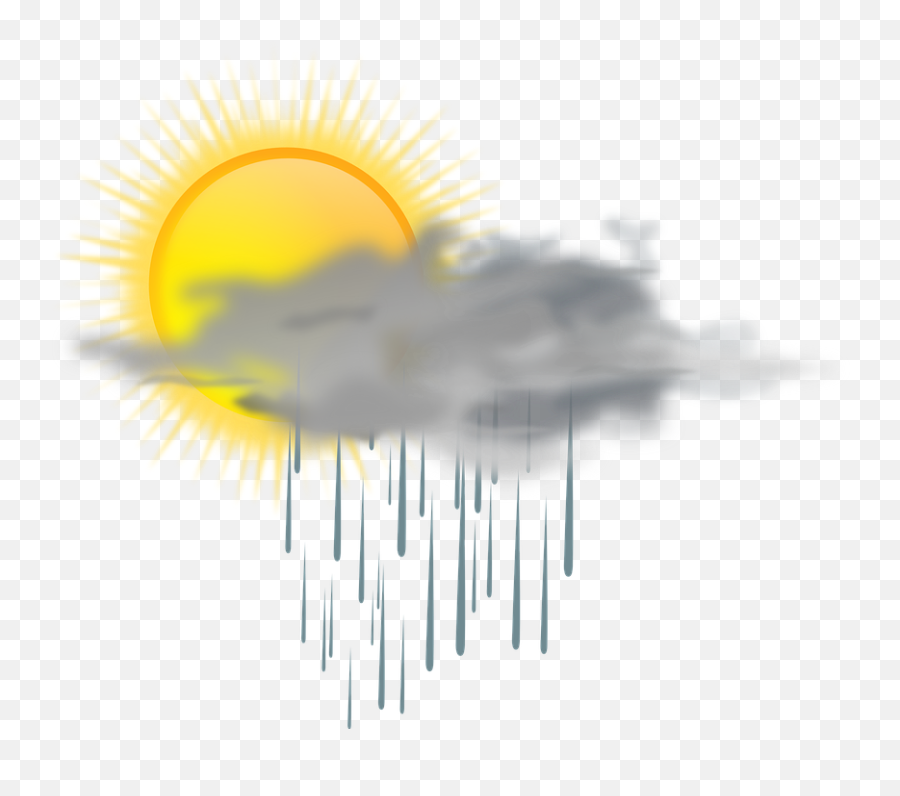 Cloudy Clipart Sun Behind Cloud Cloudy Sun Behind Cloud - Sun And Rain Clouds Emoji,Sun And Cloud Emoji