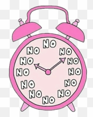 Clock Pink Time No Tumblr Photo Sticker By Fran - Clock Png Emoji,Clipart Of Apple Clock Emojis