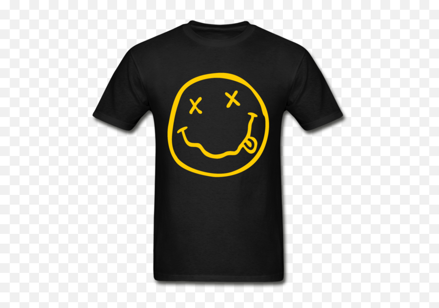 Nirvana Smiley Face Long Sleeve T - Nirvana Shirt Black And White Emoji,I Ove B, Emoticon