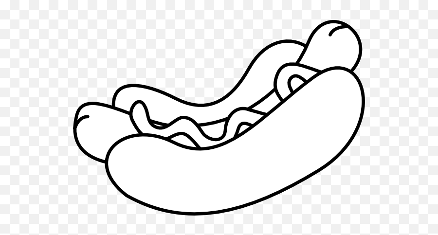 Free Black And White Hot Dog Download - Hot Dog Clip Art Emoji,Hot Dog Emoji