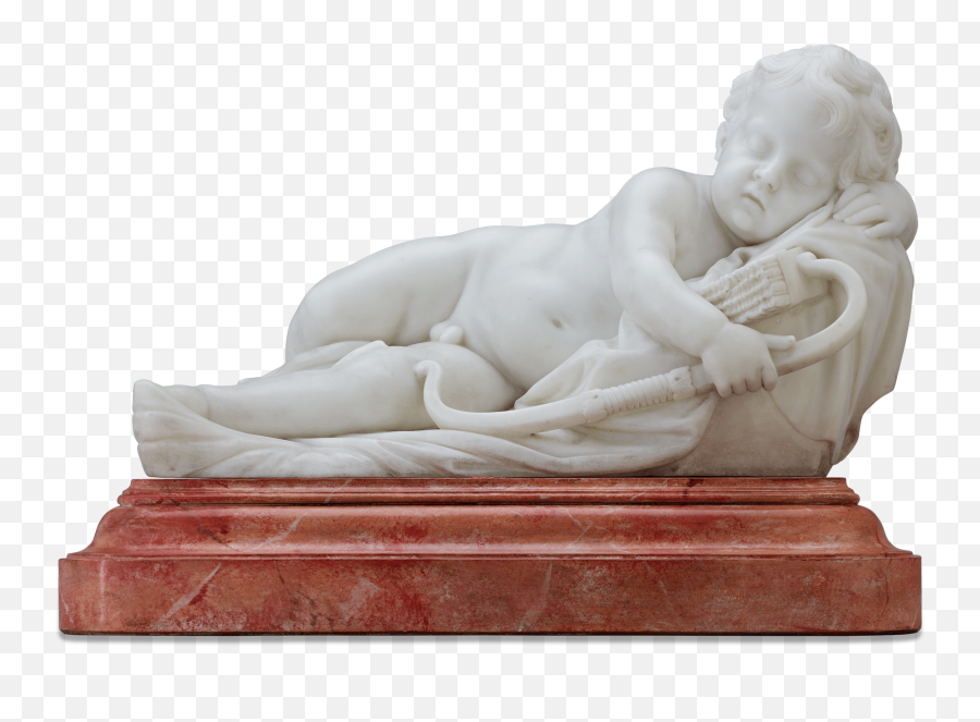 Sleeping Cupid Italian Marble - Classical Sculpture Emoji,Which Italian Sculpture Rendered The Human Emotion