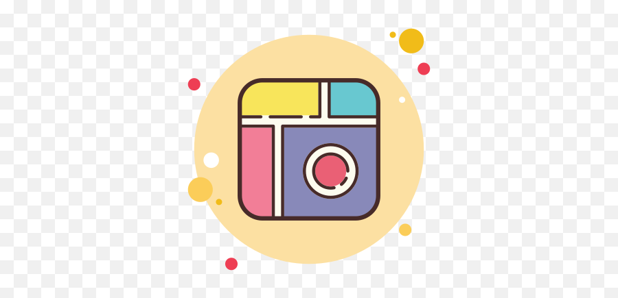 Piccollage Icon In Circle Bubbles Style - Circle Tiktok Icon Png Emoji,Money Emoji Collage