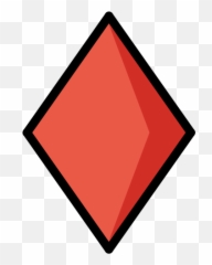 Black Diamond Suit - Red Diamond Shape Clipart Emoji,Diamond Emoji