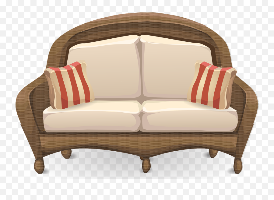 Couch Loveseat Sofa Furniture Public Domain Image - Freeimg Emoji,Pig In A Blanket Chat Emoticon