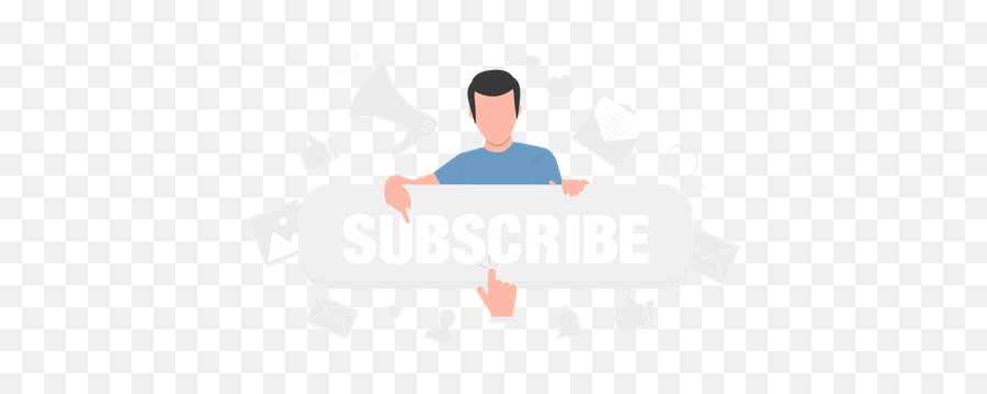Premium Man Holds Up The Subscribe Button 3d Illustration Emoji,Subscribe Button Emoji