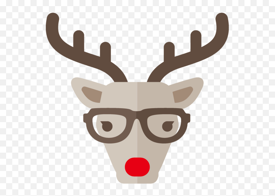 Christmas Deer Head Reindeer For Reindeer For Christmas Emoji,Horn Face Emoji
