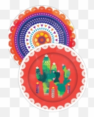 Fiesta Fun Party Dinner Plates - Mexican Paper Plates Transparent Emoji,Emoji Plates And Napkins