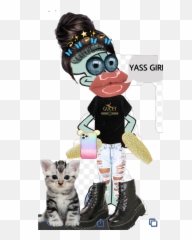 Bunbun Follow Me At Tik Tok Sticker - Domestic Cat Emoji,Cat Boot Emoji