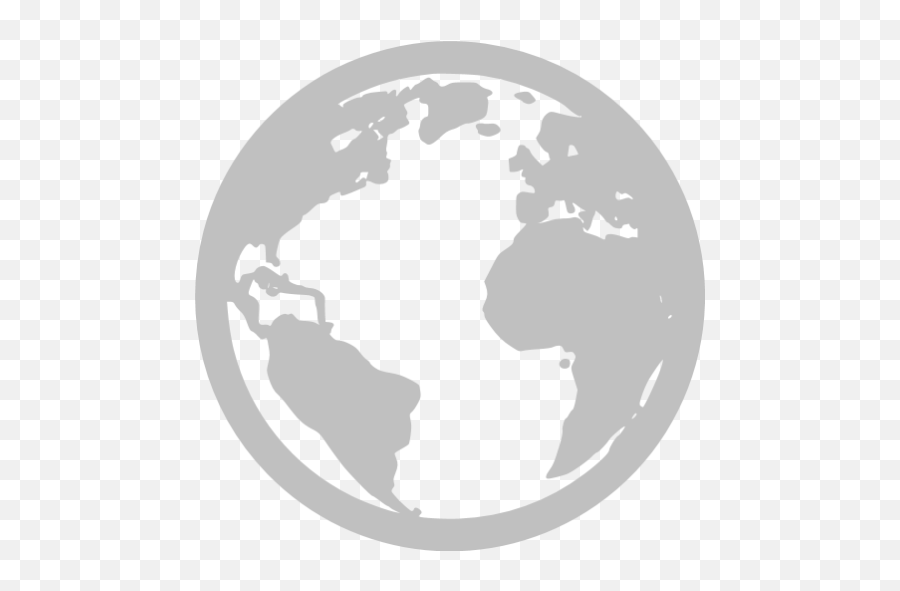 Silver Globe 2 Icon - Free Silver Globe Icons Grey Globe Icon Png Emoji,Globe Emoticon