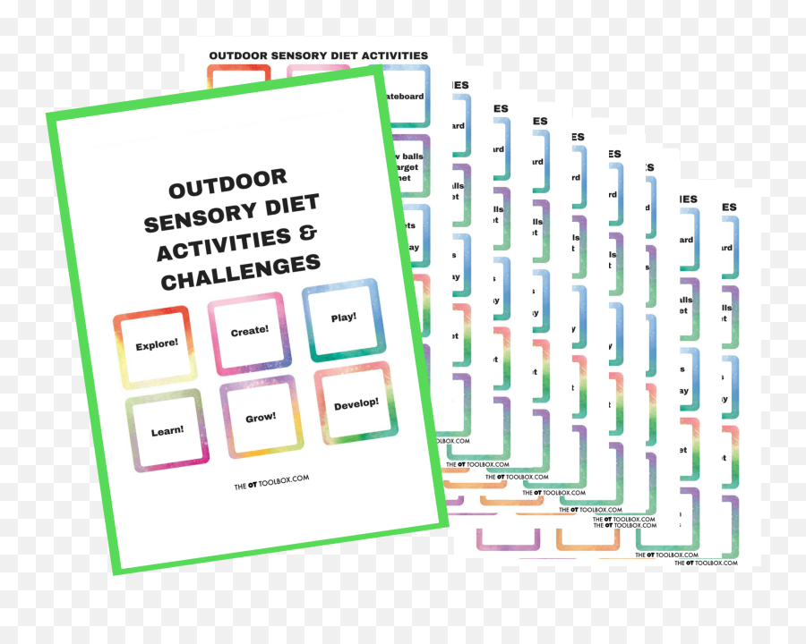 Free Outdoor Sensory Diet Cards Sensory Diet Sensory - Vertical Emoji,Perceptual View Of Emotions