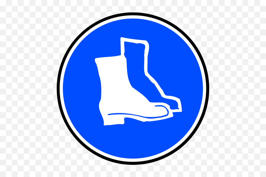 Mandatory Feet Protection Hard Boots Png Svg Clip Art For - Safety Shoes Clipart Emoji,Emoji Ear Muffs