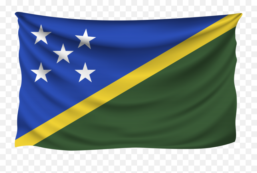Solomon Islands Wrinkled Flag Png Transparent Image - Flag Of Solomon Islands Emoji,India Flag Emoji