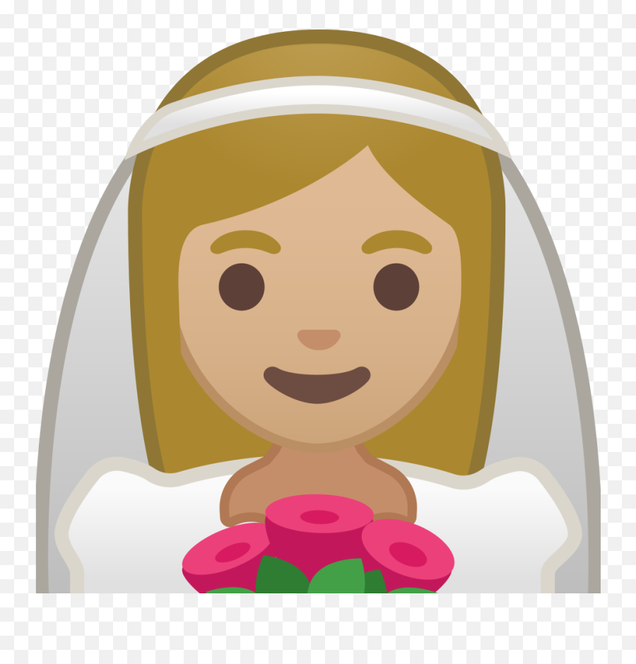 Bride With Veil Medium Light Skin Tone - Bride Emoji Png,Bride Emoticon