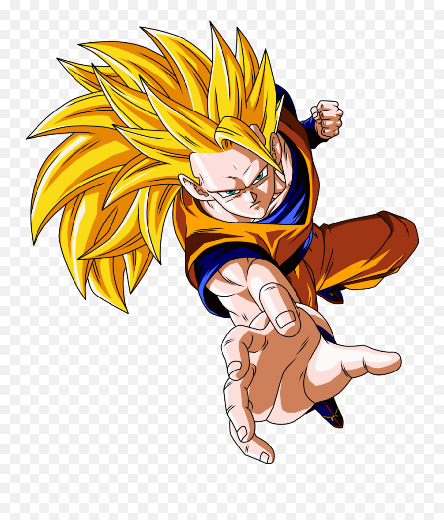 Goku Super Saiyan 3 Jpg Clipart - Goku Super Saiyan 3 Svg Emoji,Large Emoji Decals