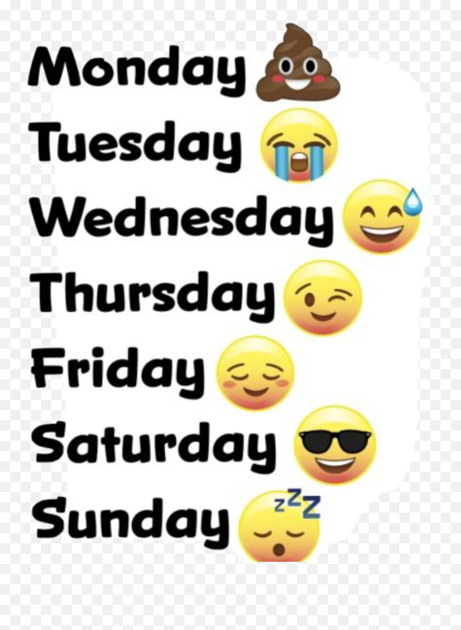 Weekdays Sticker By Boredom - Happy Emoji,Happy Saturday Emoji