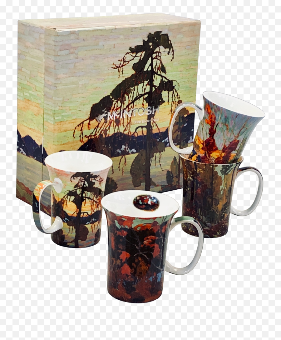 Mcintosh Tom Thomson Set Of 4 Mugs - Watsons Chelsea Bazaar Emoji,Frog Mug Emoji