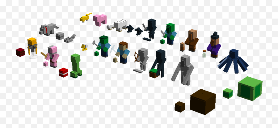 Minecraft Blocks Minecraft Lego Minecraft - Lego Minecraft Mob Minifigures Emoji,Emoji )0_0