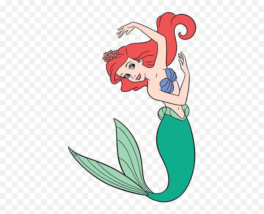 Mermaid Ariel Clip Art 4 - Little Mermaid With Crown Emoji,Little Mermaid Sketches Ariel Emotions