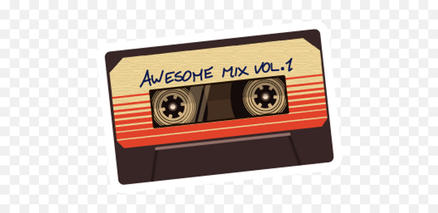 Galaxy Awesome Mix Vol 1 Sticker - Guardians Of The Galaxy Stickers Emoji,Cassette Tape Emoji