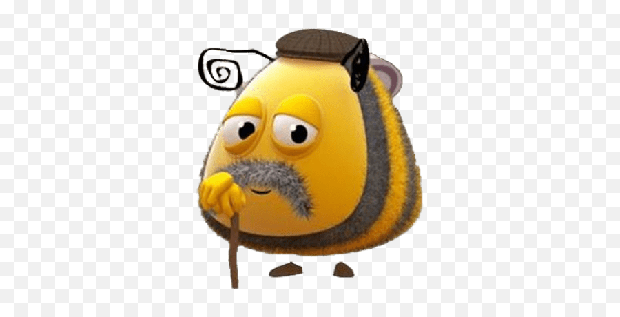 The Hive Grandpa Bee Transparent Png - Hive Grandpa Bee Emoji,Messenger Bee Emoticons