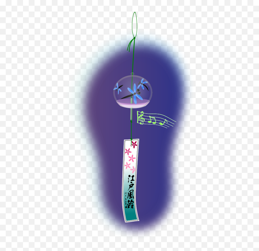 Free Clip Art Wind Chime At - Japanese Wind Chimes Art Emoji,Wind Chime Emoji