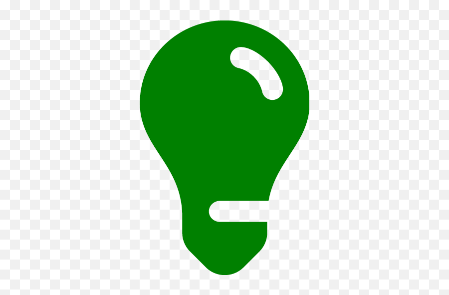 Green Light Bulb 5 Icon - Green Light Bulb Icon Png Emoji,Green Light Emoticon